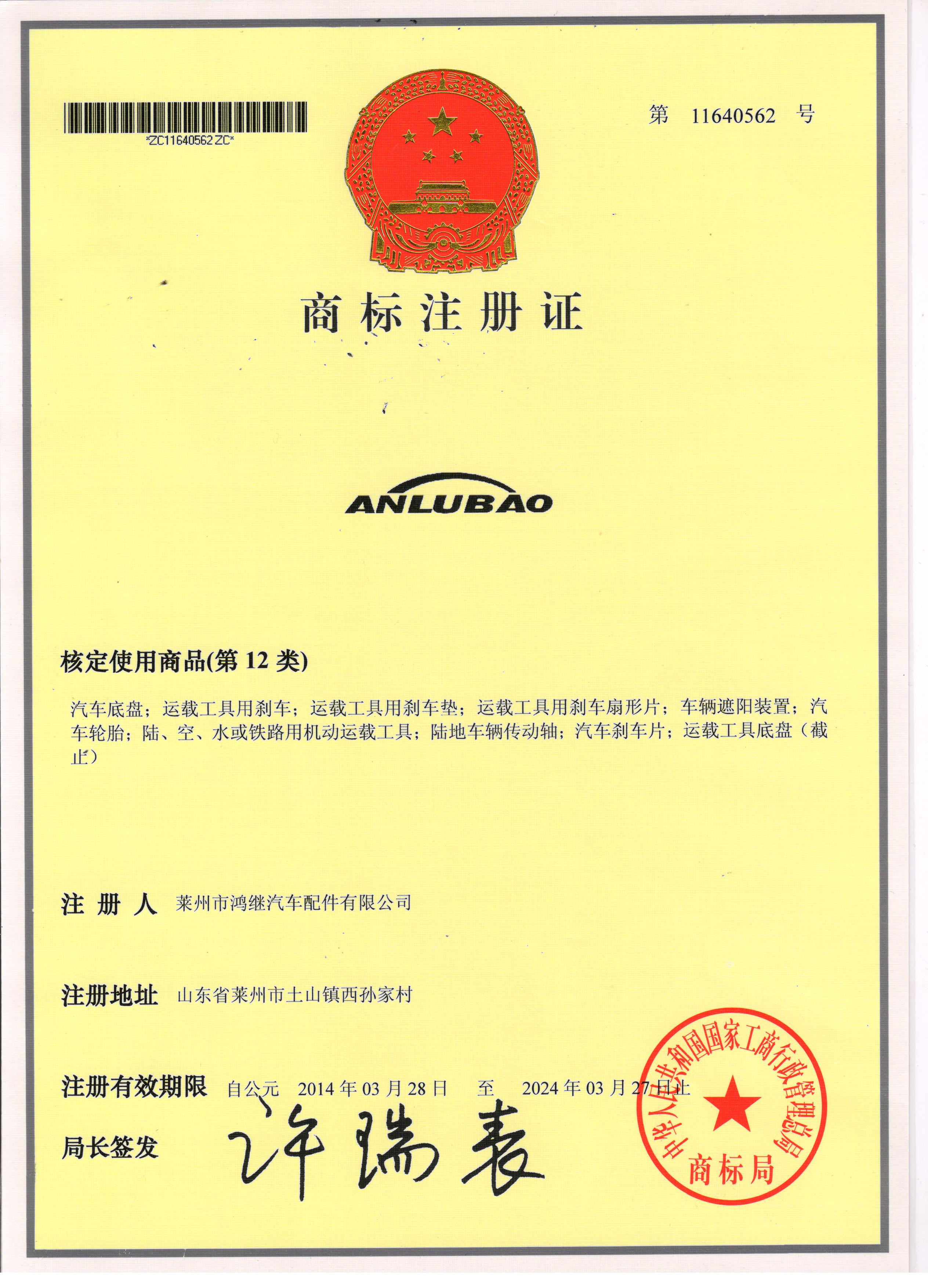AnLuBao trademark